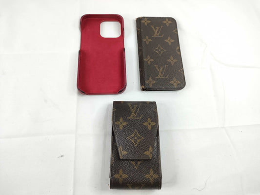 LOUIS VUITTON Monogram Louis Vuitton Serial Number Monogram Cigarette Case iPhone 13 Pro Case 3-Piece Accessory Set LOUIS VUITTON Other Accessories