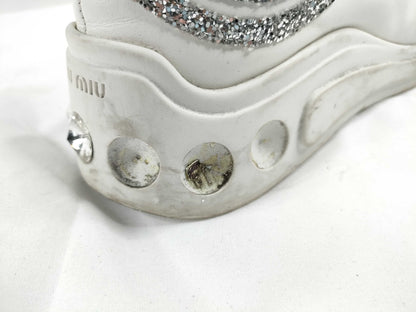 Miu Miu Miu glitter beaded stud platform sneakers MIU MIU sneakers