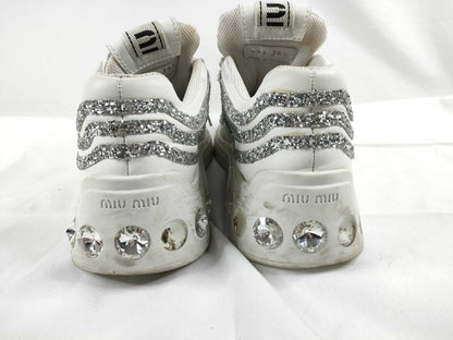 Miu Miu Miu glitter beaded stud platform sneakers MIU MIU sneakers