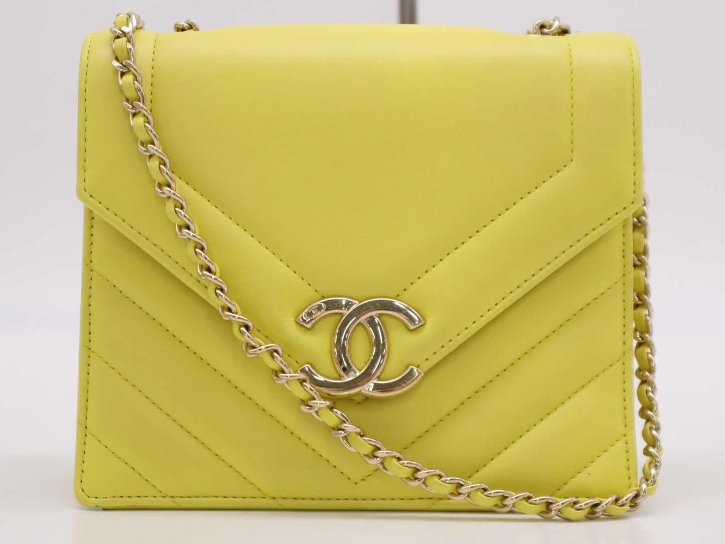 CHANEL Leather Super Copy Shoulder Bag with GD Hardware and Yellow Seal 27128020