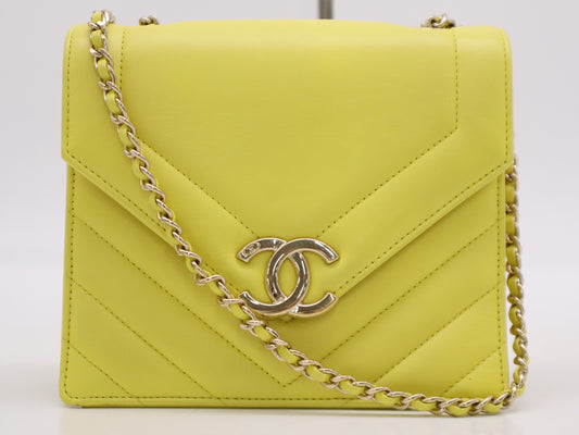 CHANEL Leather Super Copy Shoulder Bag with GD Hardware and Yellow Seal 27128020