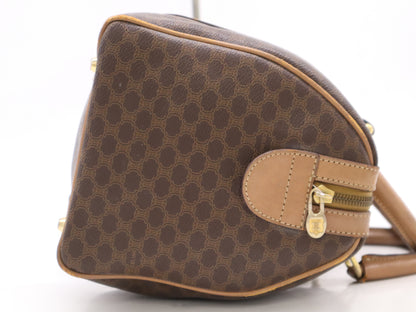 CELINE Leather Mini Boston Bag Brown