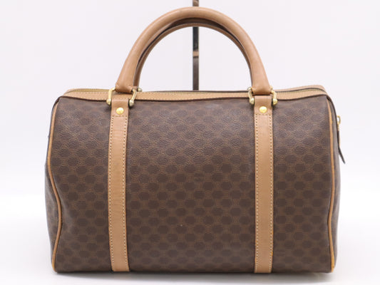 CELINE Leather Mini Boston Bag Brown