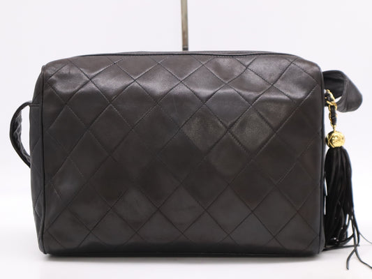 CHANEL Lambskin Matelasse 30 Shoulder Bag Black Card 3166649 Shoulder Bag