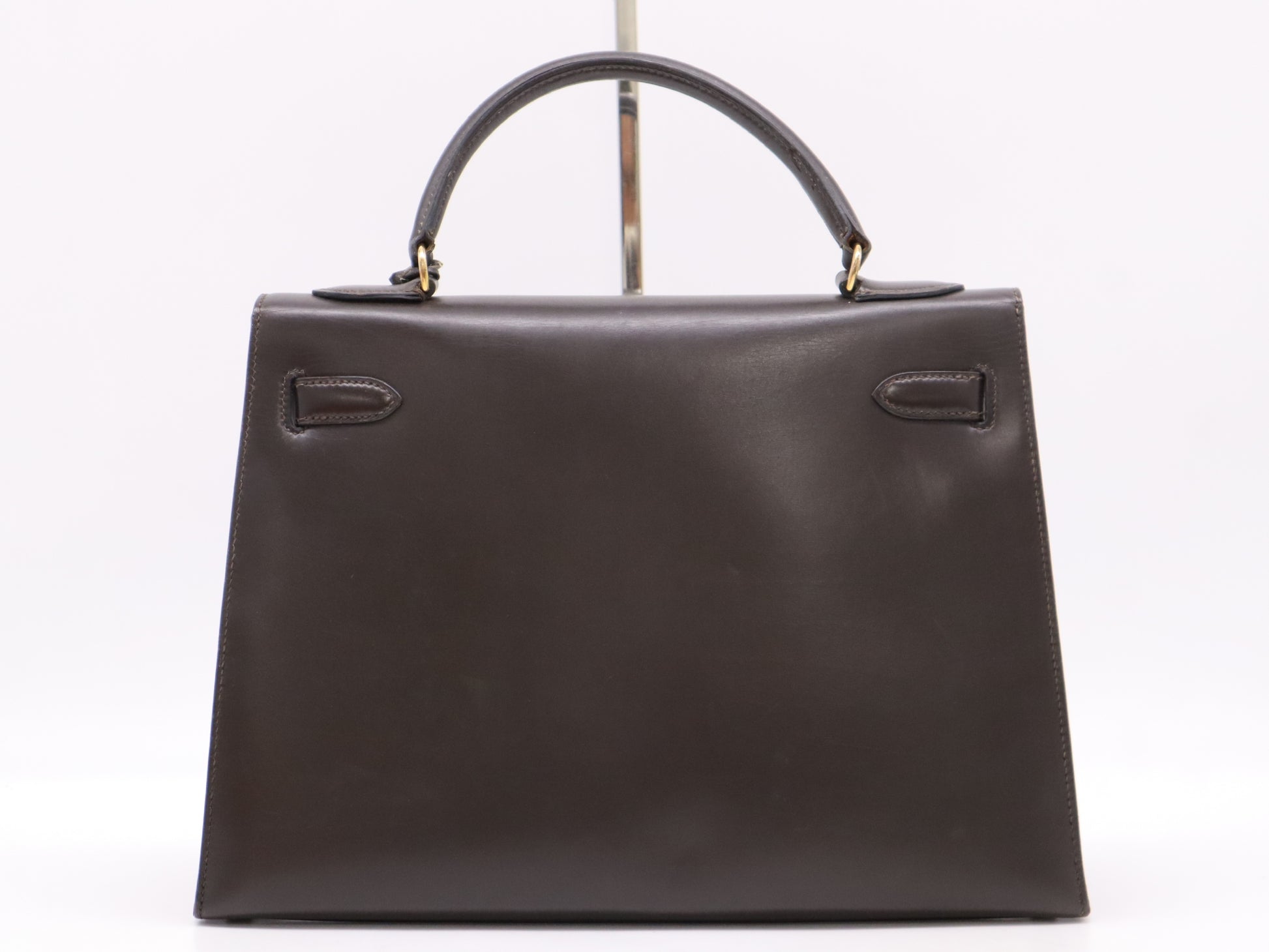 HERMES Kelly 32 Handbag, 1986, with P Stamp, GD Hardware, Dust Bag and Cloche.