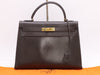 HERMES Kelly 32 Handbag, 1986, with P Stamp, GD Hardware, Dust Bag and Cloche.