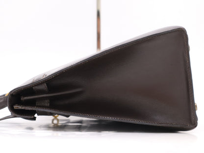 HERMES Kelly 32 Handbag, 1986, with P Stamp, GD Hardware, Dust Bag and Cloche.