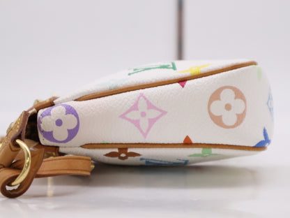 LOUIS VUITTON M92649 Multicolor Pochette Accessoires Blanc with Dust Bag