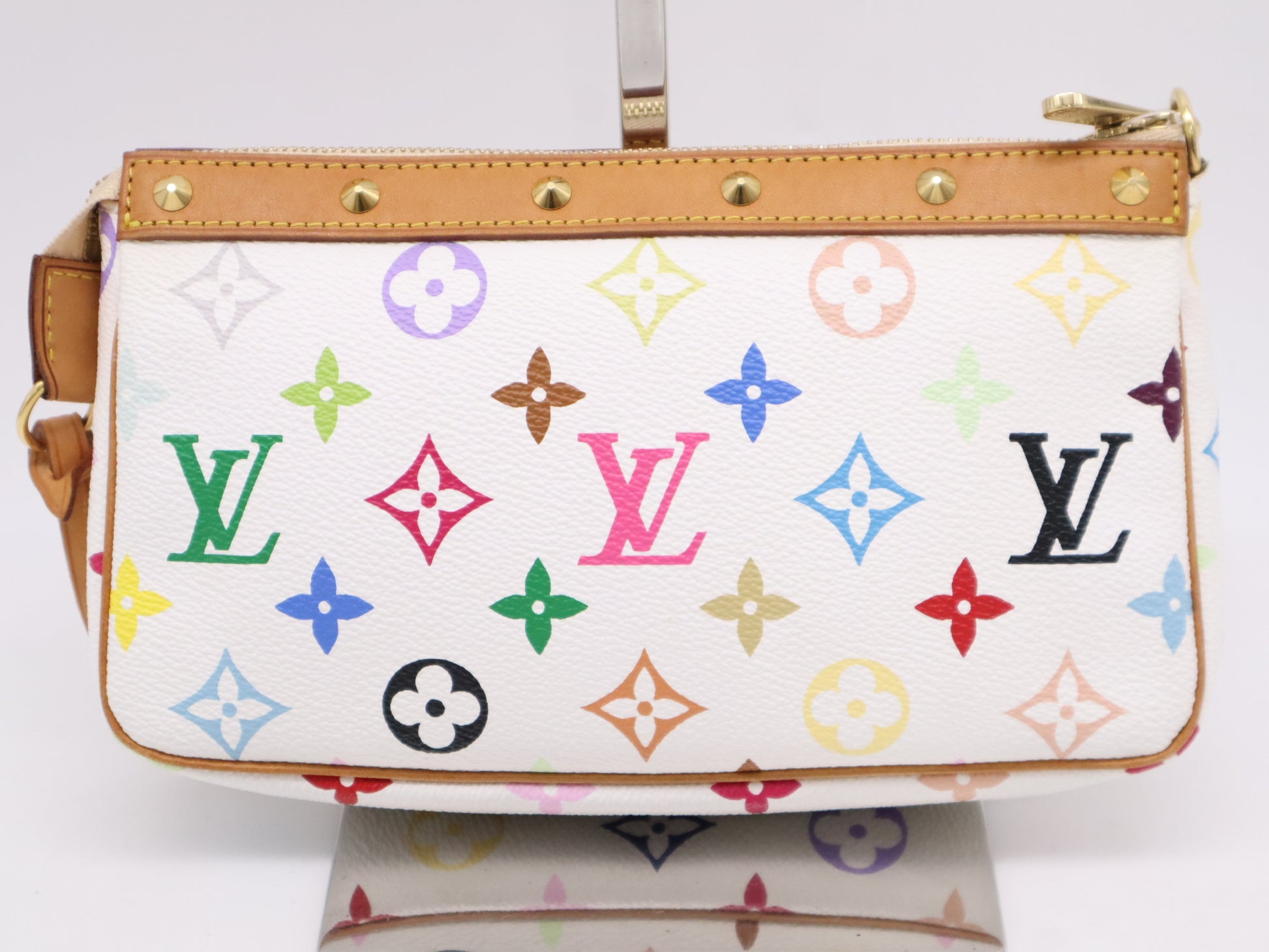 LOUIS VUITTON M92649 Multicolor Pochette Accessoires Blanc with Dust Bag