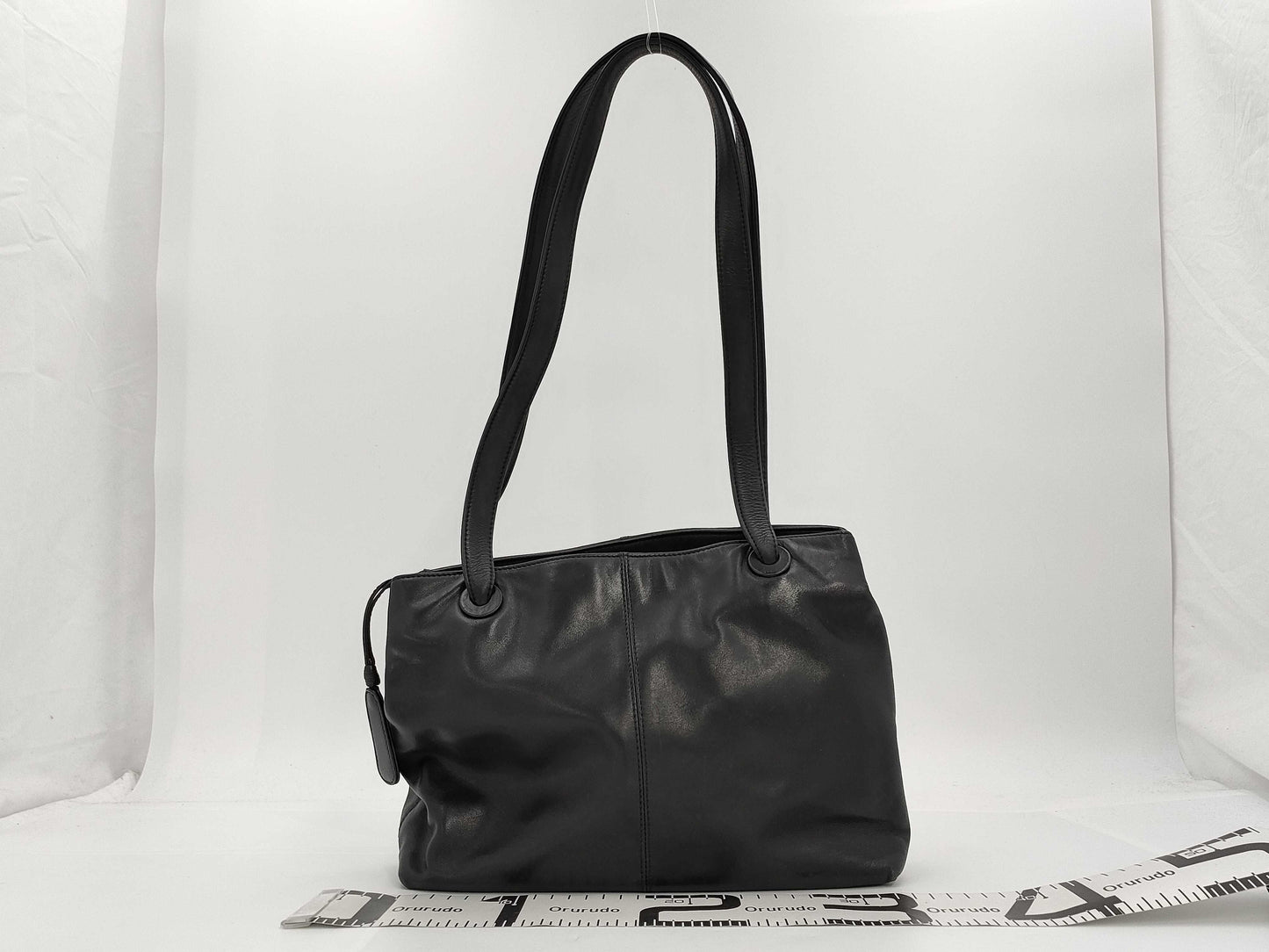 CHANEL Coco Mark Stitch Tote Bag, Silver Hardware, Black, Sticker, Card, 5522234 Tote Bag