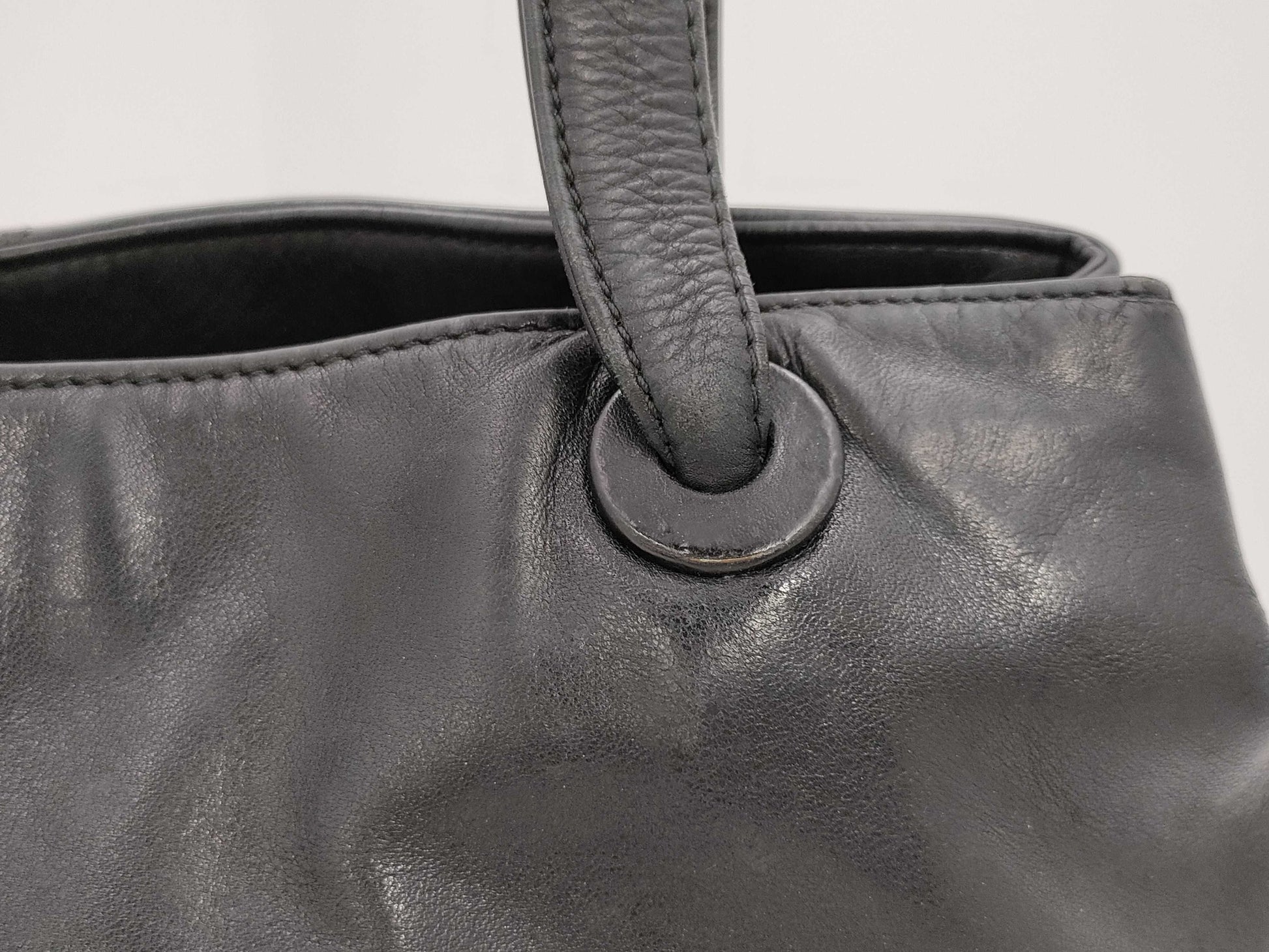 CHANEL Coco Mark Stitch Tote Bag, Silver Hardware, Black, Sticker, Card, 5522234 Tote Bag