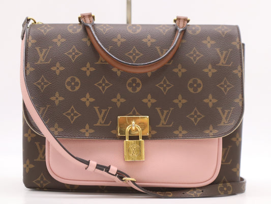 LOUIS VUITTON M43960 Marignan Rose Poudre Handbag with Shoulder Strap