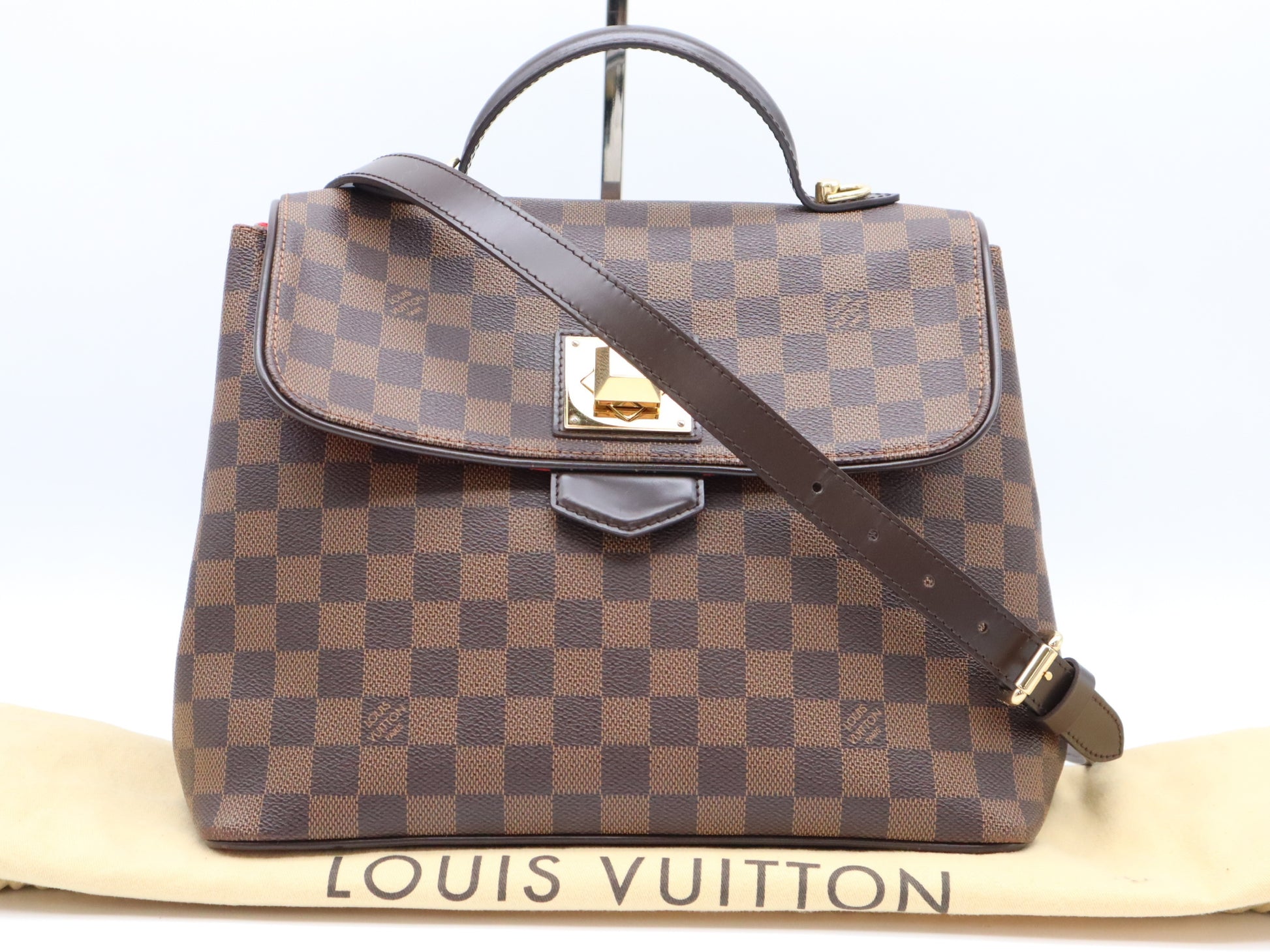 LOUIS VUITTON N41167 Bergamo PM Handbag with Shoulder Strap and Dust Bag