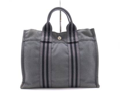 HERMES Canvas Four Toe PM Handbag