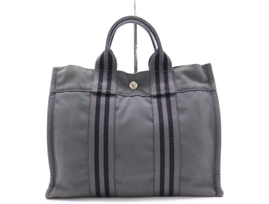 HERMES Canvas Four Toe PM Handbag