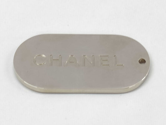 CHANEL Chanel Logo Plate Charm Charm