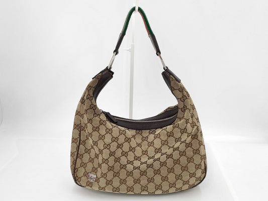GUCCI Sherry GG Canvas One-Shoulder Handbag