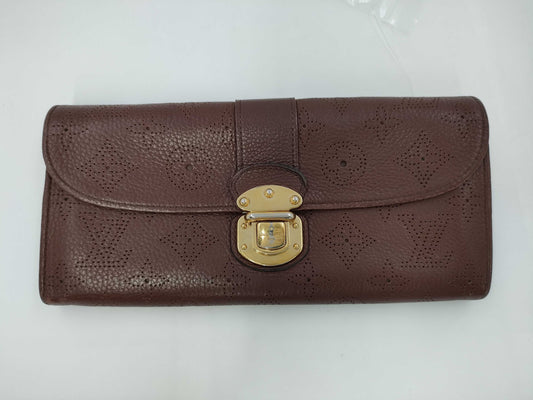 LOUIS VUITTON Mahina Brown Long Wallet