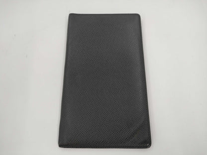 LOUIS VUITTON Taiga Long Wallet Black Billfold