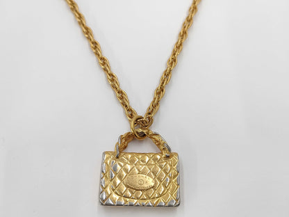 CHANEL Matelasse Bag Motif Necklace