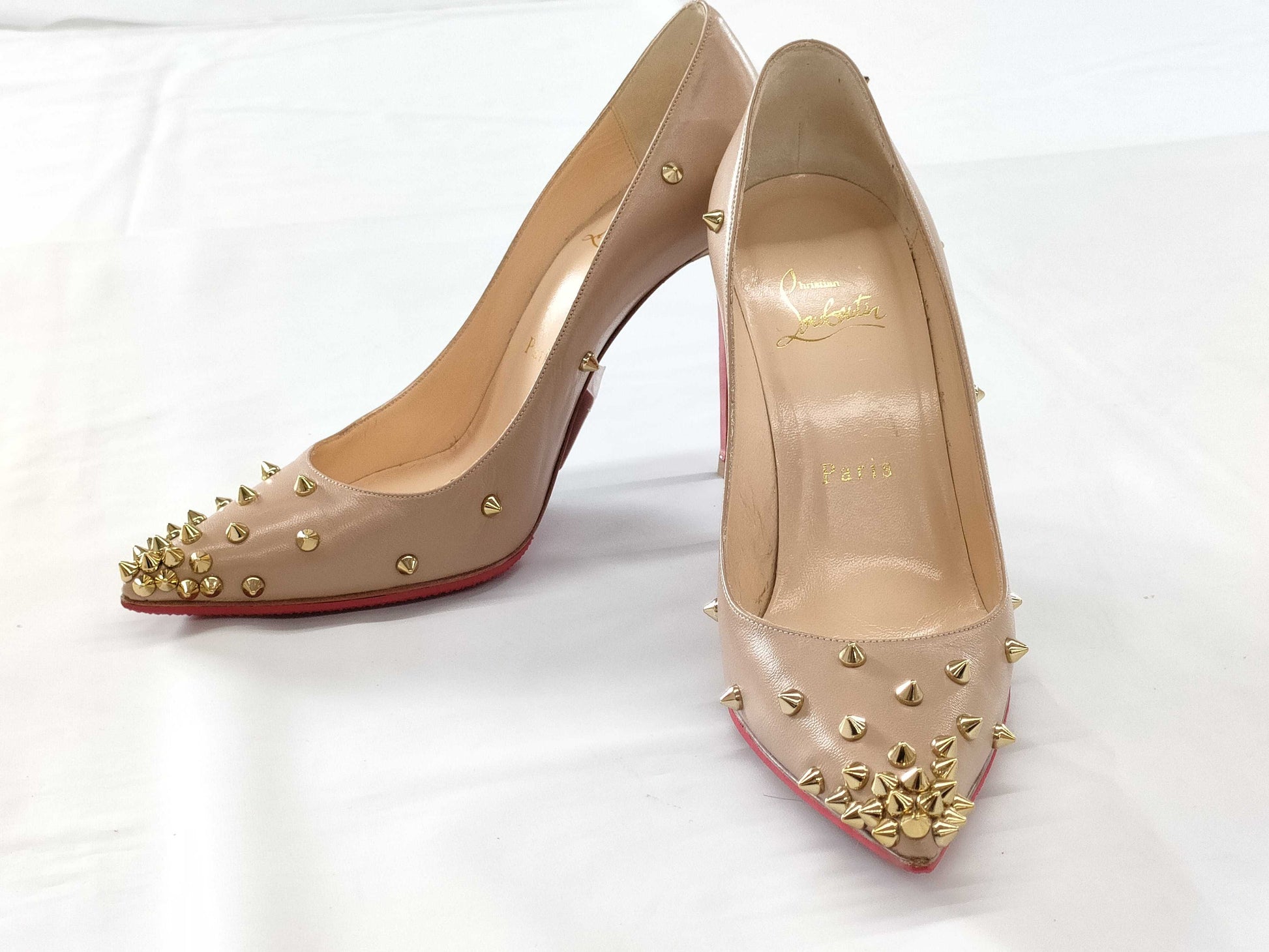 Christian Louboutin Studded High Heel Pumps, Size 36
