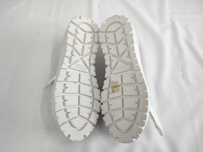 PRADA Double Wheel Nylon Gabardine Sneakers, Size 38