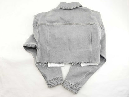 Miu Miu Miu Cropped Logo Denim Jacket