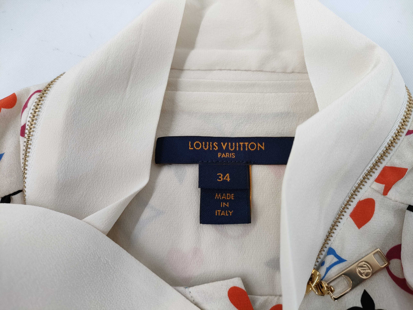LOUIS VUITTON Game On Ruffle Bowtie Blouse, Size 34, Tops