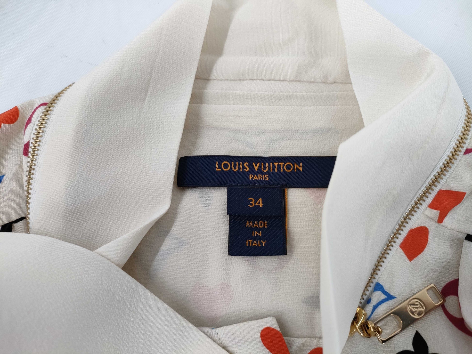 LOUIS VUITTON Game On Ruffle Bowtie Blouse, Size 34, Tops