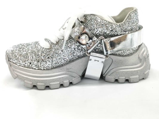 Miu Miu Miu Miu Miu Miu Beaded Glitter Sneakers Size 36