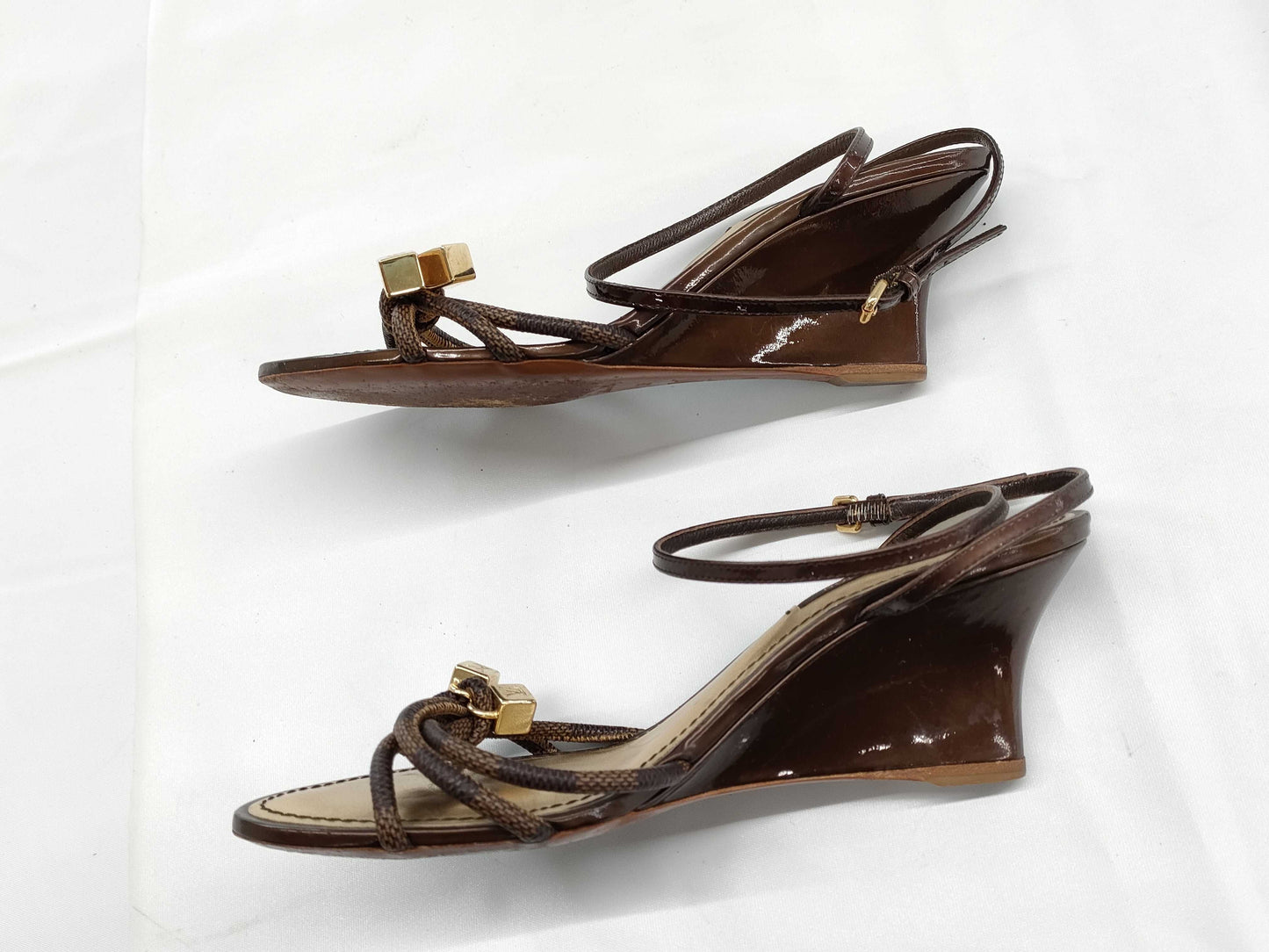 LOUIS VUITTON LOUIS VUITTON Louis Vuitton Damier Wedge Sole Sandals Size 36