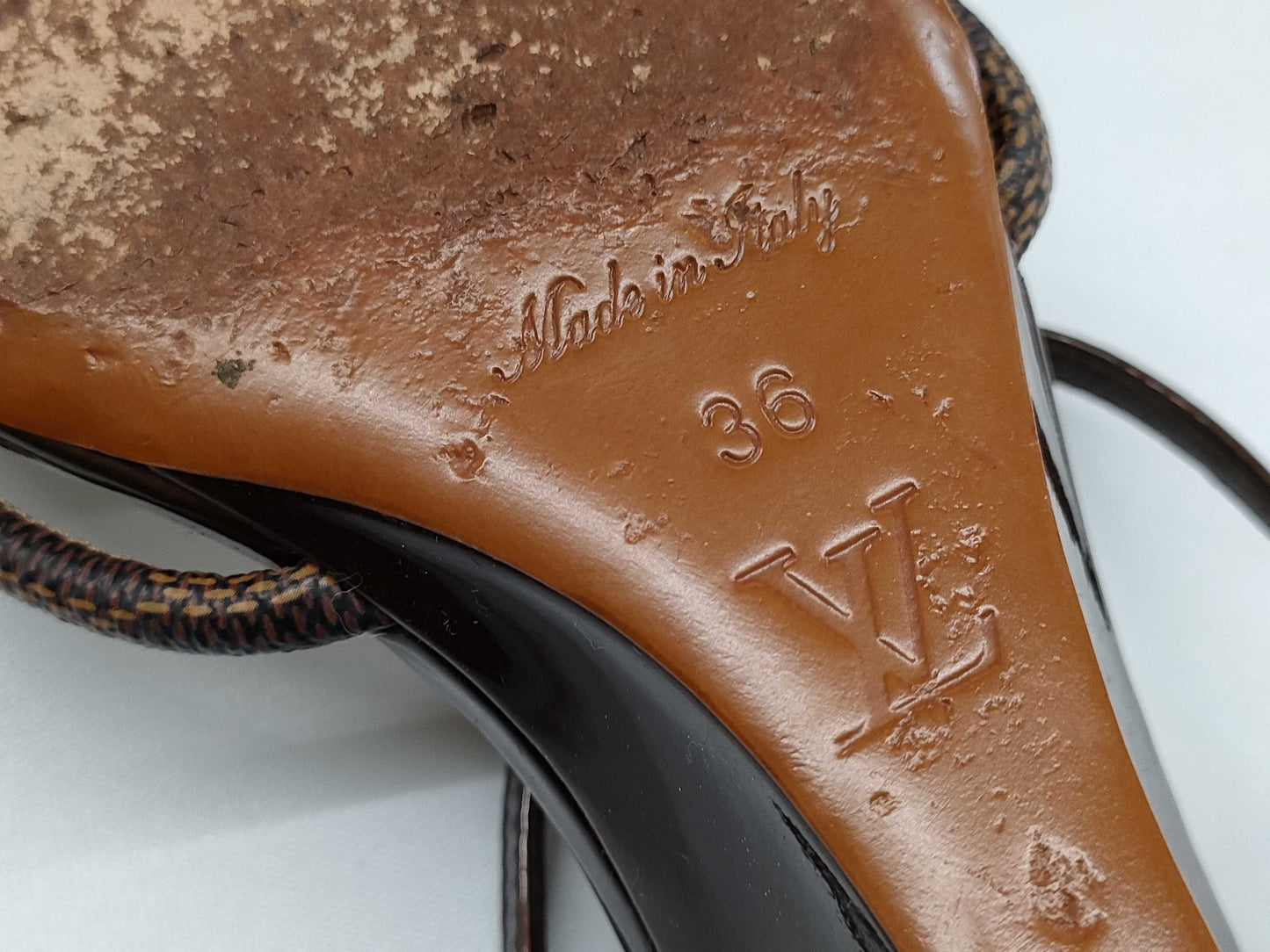 LOUIS VUITTON LOUIS VUITTON Louis Vuitton Damier Wedge Sole Sandals Size 36