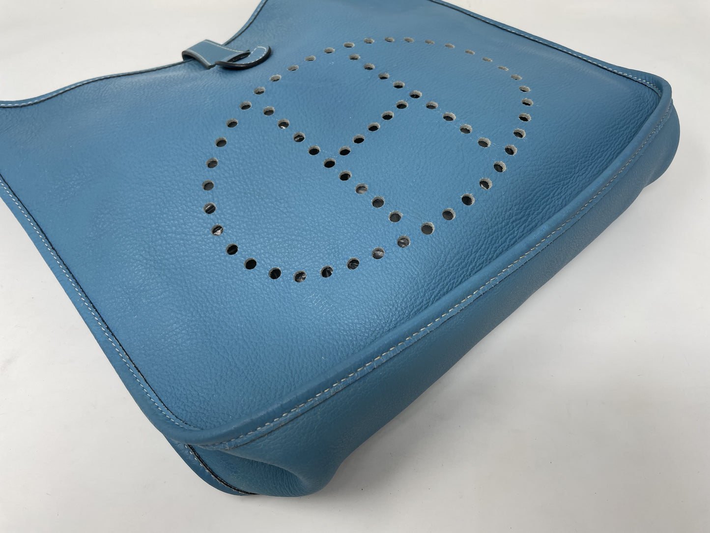 HERMES HERMES Shoulder Bag Evelyn PM Blue Jean Shoulder Bag