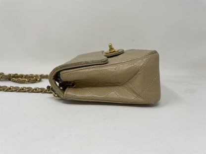 CHANEL CHANEL Mini Matelasse Shoulder Bag Beige Shoulder Bag