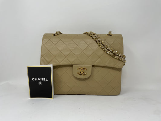 CHANEL CHANEL Shoulder Bag Matelasse Double Flap Beige Shoulder Bag