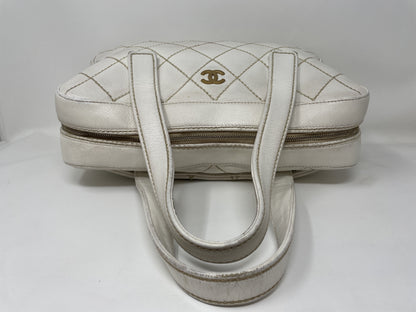 CHANEL CHANEL Handbag Wild Stitch White Matelasse Handbag