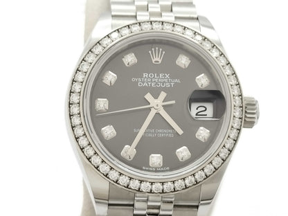 ROLEX Datejust 279384RBR 392498Z5 Dark Gray Dial Women's Watch