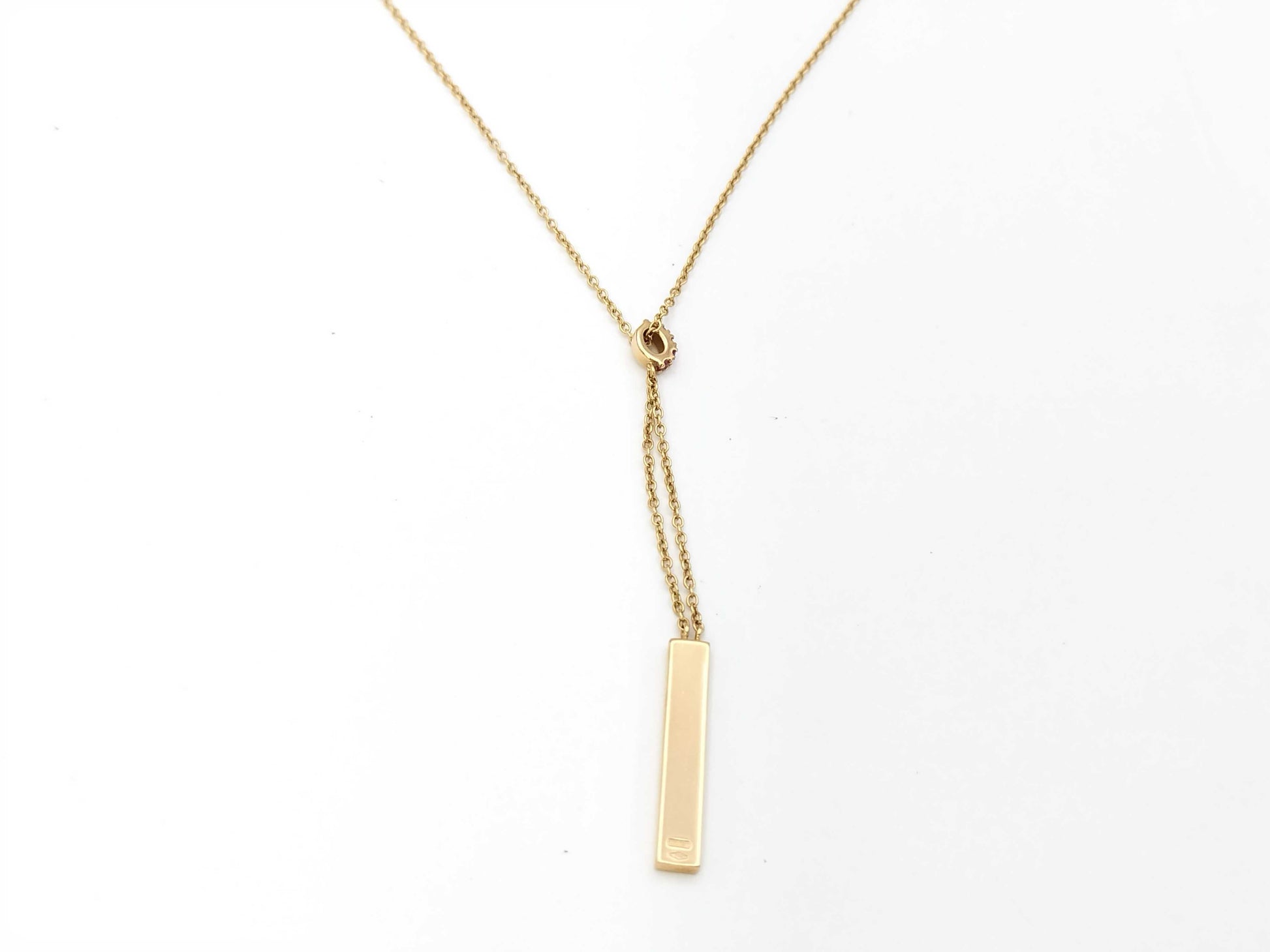 GUCCI Plated Pink Sapphire Necklace in YG 750, 5.0g 