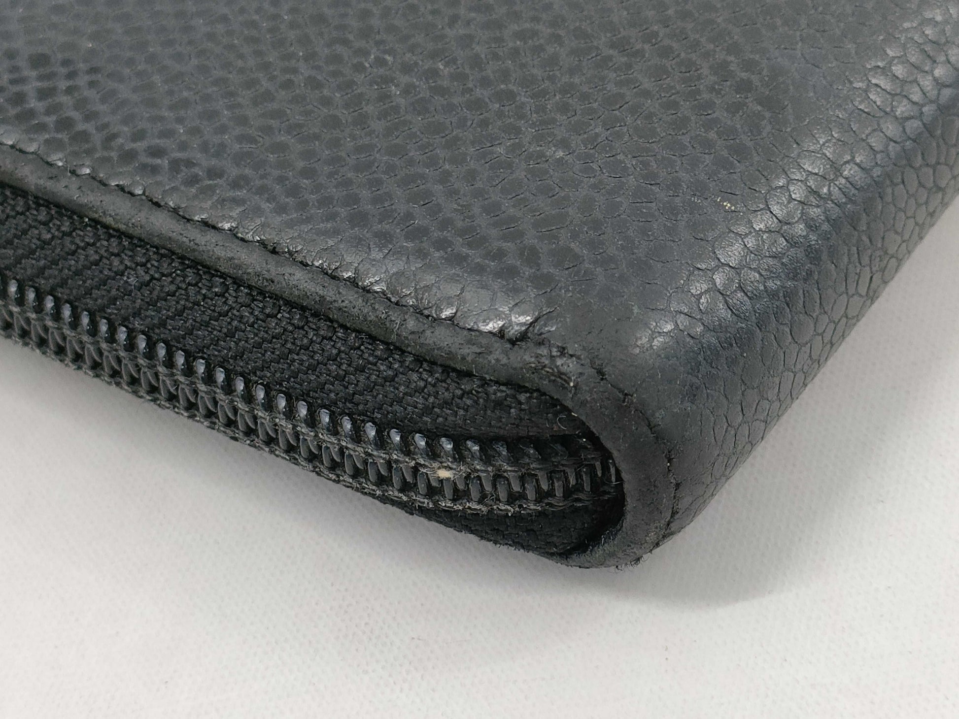 CHANEL Caviar Leather Long Wallet with Stickers and Cards