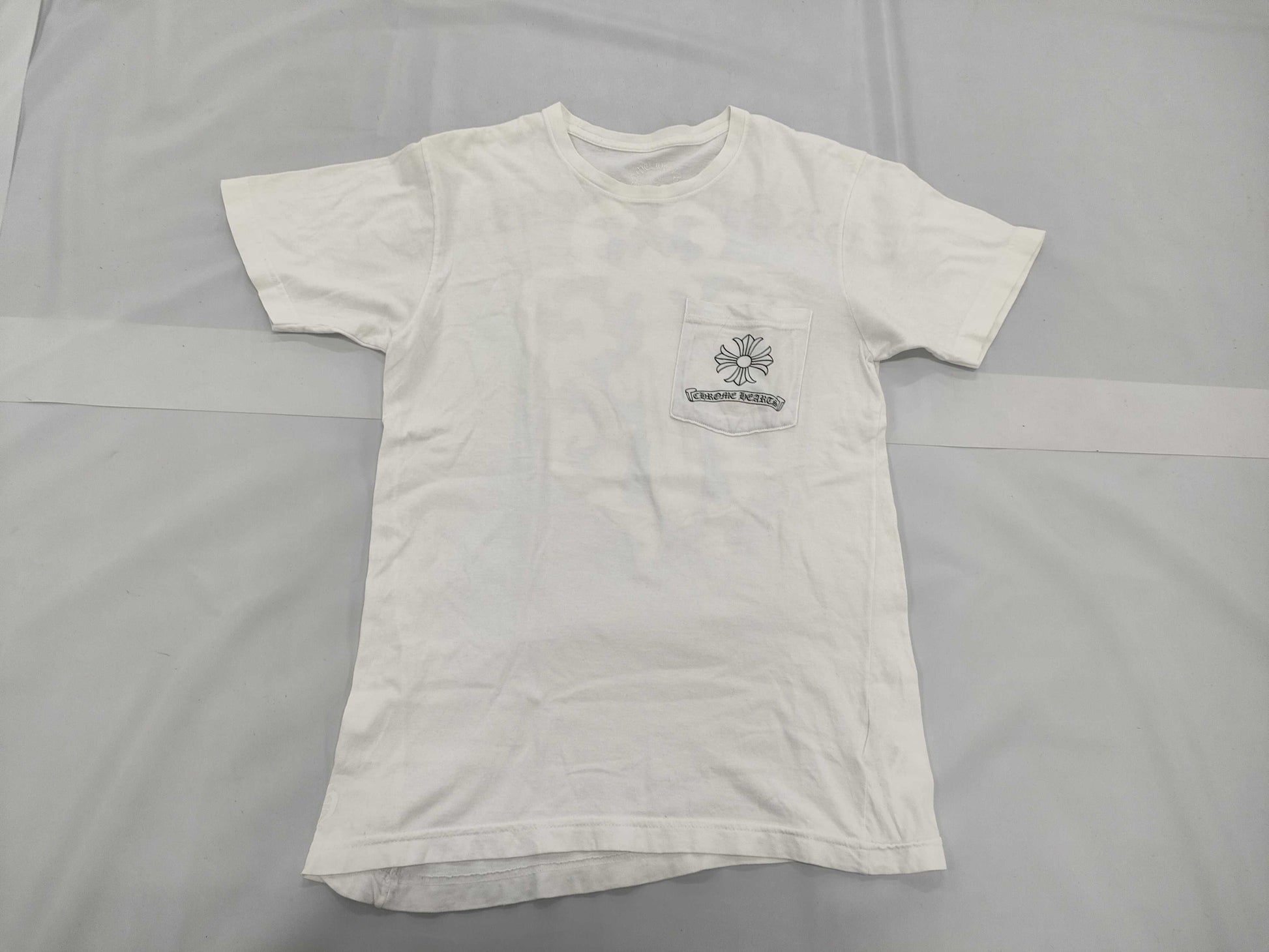 Chrome Hearts T-Shirt, Short Sleeve, Back Logo, Arch Logo, Vine Dagger, White, Small