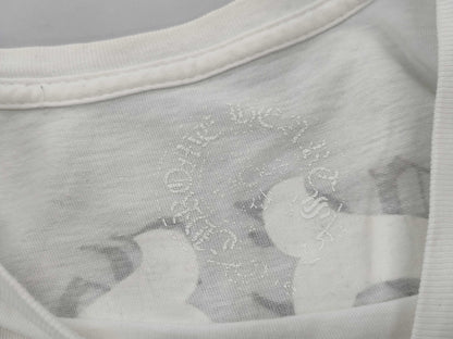 Chrome Hearts T-Shirt, Short Sleeve, Back Logo, Arch Logo, Vine Dagger, White, Small