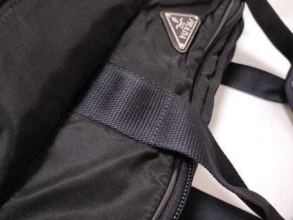 PRADA Nylon Prada Business Bag 2-Way Triangle Logo Black Business Bag