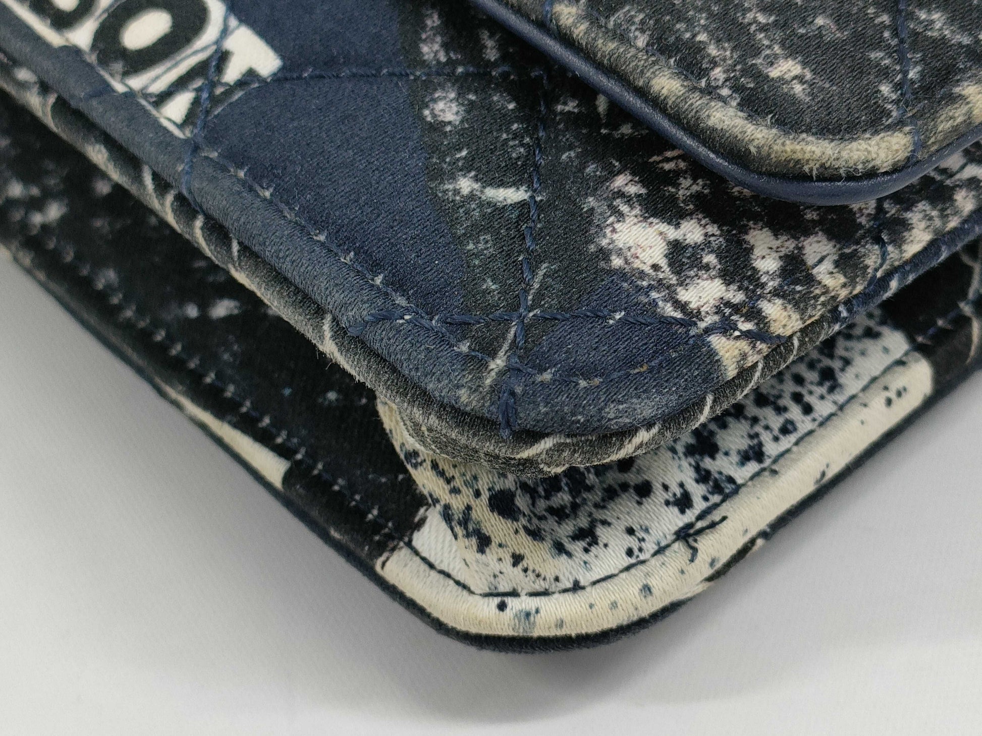 CHANEL Matelasse Chain Wallet, Navy, Silver Hardware, 29 Series