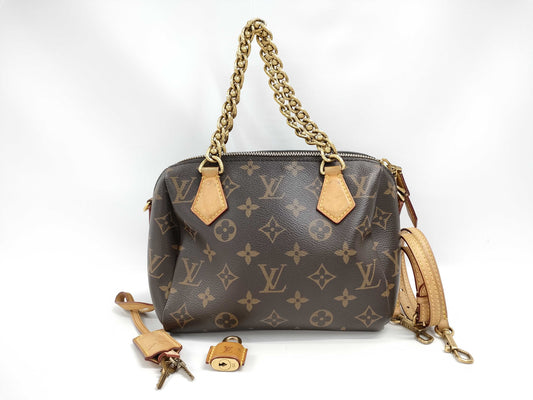 LOUIS VUITTON Monogram Speedy Chain 20 M40988 CA2173 Handbag