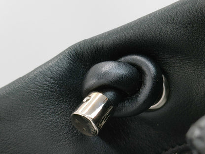 CHANEL Leather Tote Bag Black 12 Series