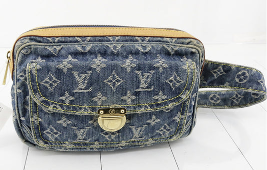 LOUIS VUITTON Mono Denim Bum Bag M95347 SR1027 Waist Bag
