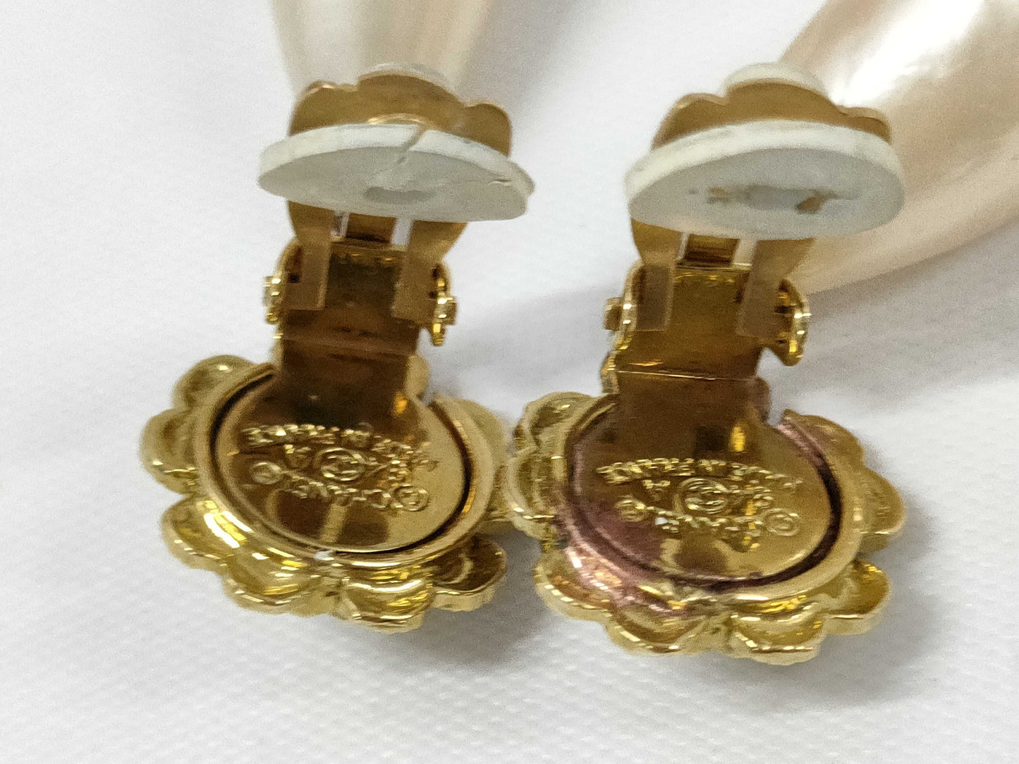 CHANEL 94A Chanel Earrings Pearl Camellia Earrings