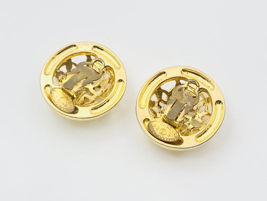 CHANEL Coco Mark Round Earrings, Size 25, with Comments
