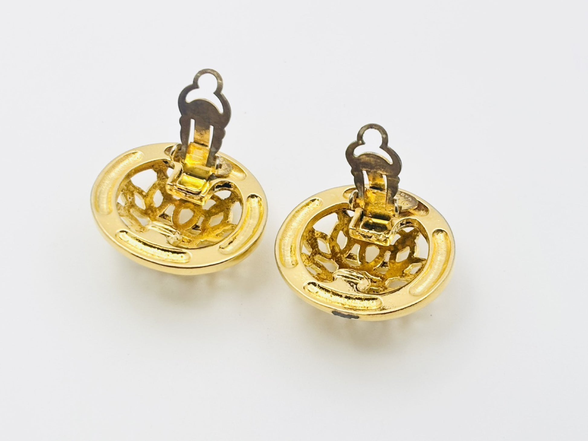 CHANEL Coco Mark Round Earrings, Size 25, with Comments