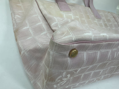 CHANEL New Travel Tote Bag Pink Canvas Tote Bag